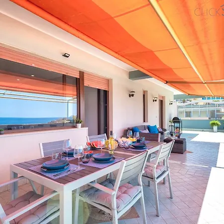 아파트 Valencia Penthouse With Spectacular Beachfront Terraces Wifi, Air Conditioning, Close To Beaches